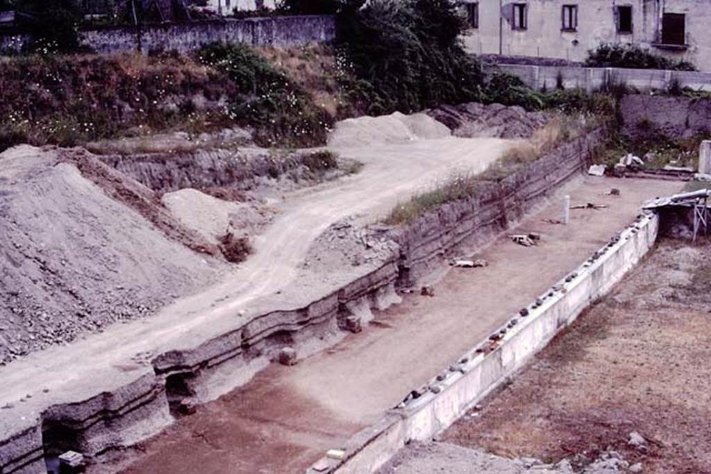 Oplontis, c.1983 or 1984. Statue bases 1 - 10 on east side pool.
Source: The Wilhelmina and Stanley A. Jashemski archive in the University of Maryland Library, Special Collections (See collection page) and made available under the Creative Commons Attribution-Non Commercial License v.4. See Licence and use details.
Oplo0201
