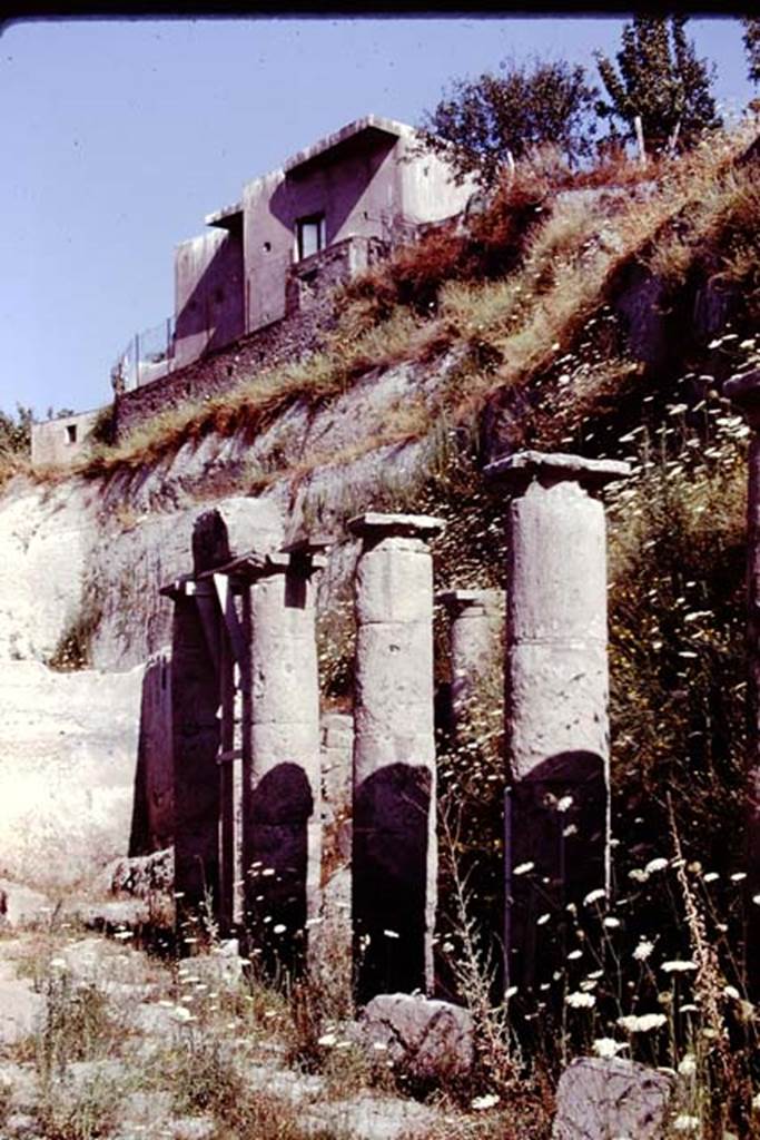 Oplontis, Villa of Lucius Crassius Tertius. 1978. West end of area 20. Photo by Stanley A. Jashemski.   
Source: The Wilhelmina and Stanley A. Jashemski archive in the University of Maryland Library, Special Collections (See collection page) and made available under the Creative Commons Attribution-Non Commercial License v.4. See Licence and use details.
J78f0612