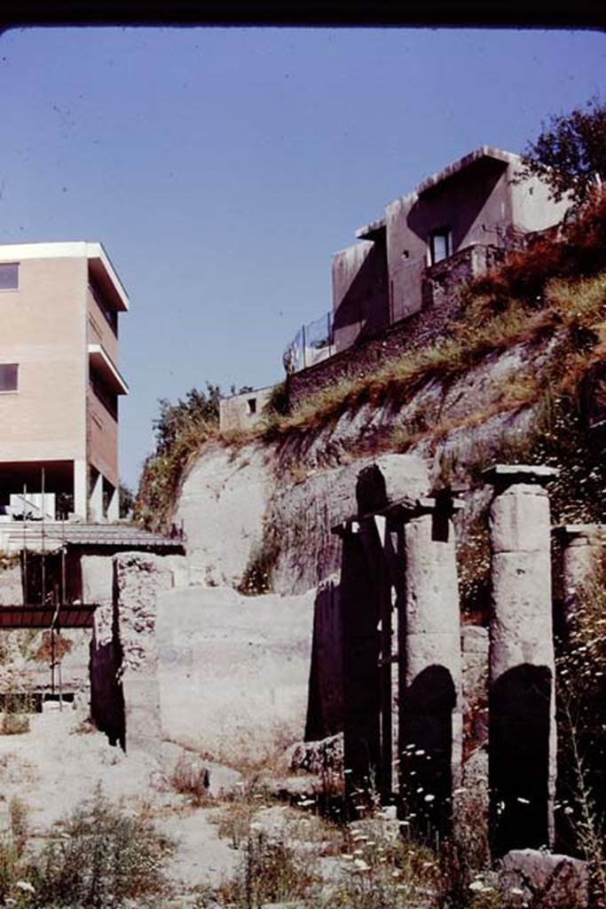 Oplontis, Villa of Lucius Crassius Tertius. 1978. Looking west along area 20, past area 19 to room 22. 
Photo by Stanley A. Jashemski.   
Source: The Wilhelmina and Stanley A. Jashemski archive in the University of Maryland Library, Special Collections (See collection page) and made available under the Creative Commons Attribution-Non Commercial License v.4. See Licence and use details.
J78f0613