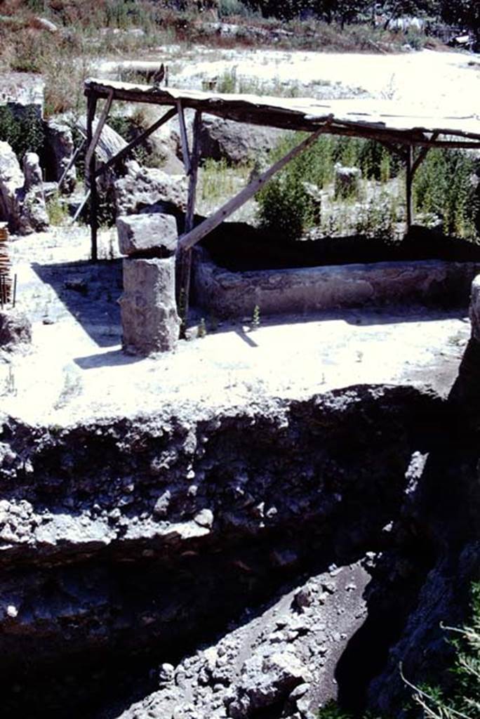 Oplontis, Villa of Lucius Crassius Tertius. 1975. Looking east. Photo by Stanley A. Jashemski.   
Source: The Wilhelmina and Stanley A. Jashemski archive in the University of Maryland Library, Special Collections (See collection page) and made available under the Creative Commons Attribution-Non Commercial License v.4. See Licence and use details.
J75f0419