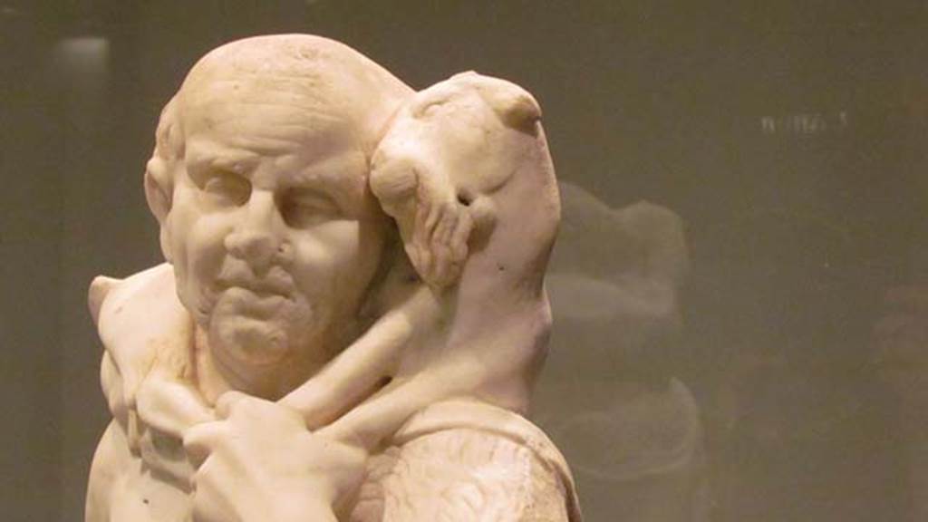 Stabiae, Villa del Pastore. Garden. Face of shepherd.
Photo courtesy of Donna Dollings.