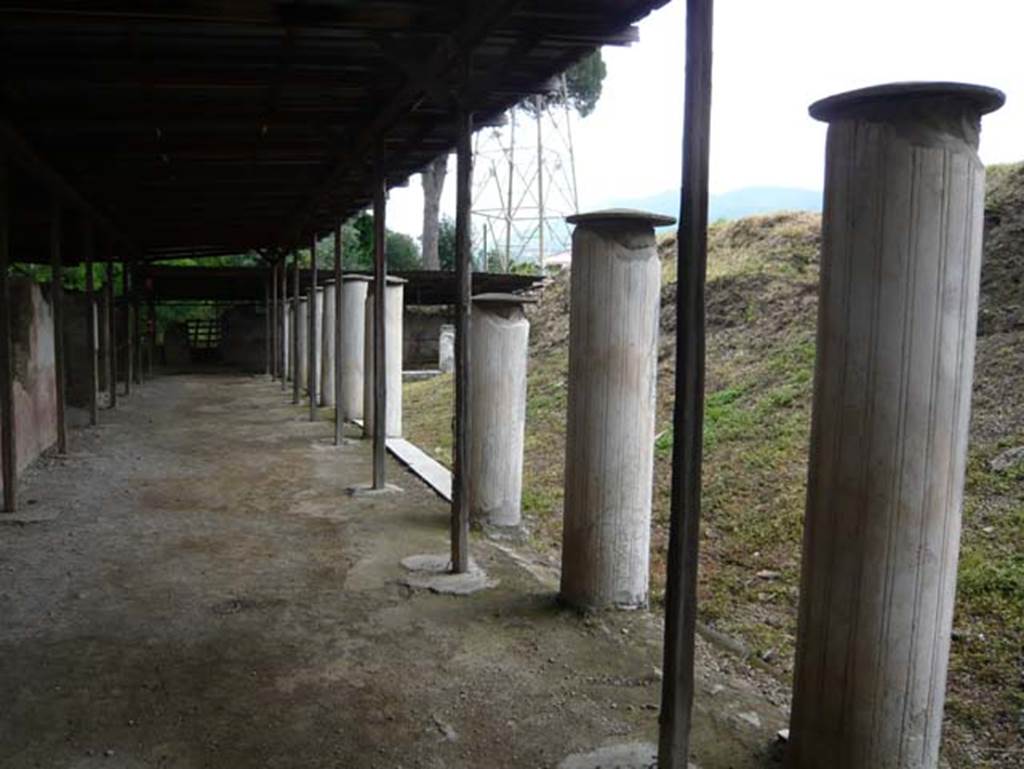Stabiae, Secondo Complesso (Villa B), May 2010. Room 1, looking east along north portico of peristyle. Photo courtesy of Buzz Ferebee.