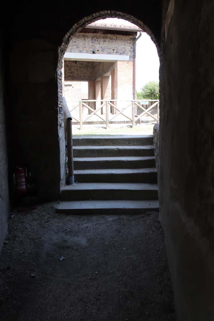 Stabiae, Villa Arianna, September 2021. 
Room L, looking east to entrance steps. Photo courtesy of Klaus Heese.