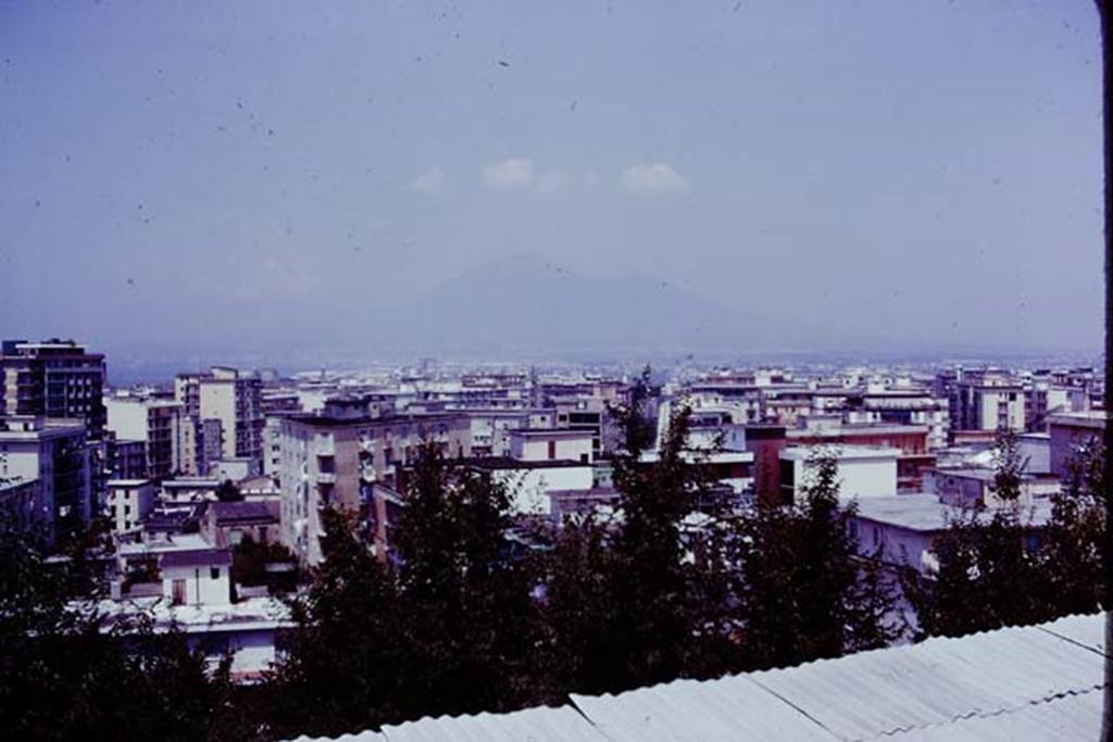 Villa Arianna, 1976. Looking north across towards Vesuvius. Photo by Stanley A. Jashemski.   
Source: The Wilhelmina and Stanley A. Jashemski archive in the University of Maryland Library, Special Collections (See collection page) and made available under the Creative Commons Attribution-Non Commercial License v.4. See Licence and use details. J76f0520