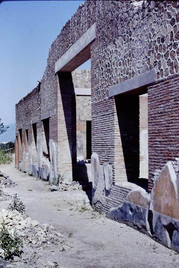 Stabiae, Villa Arianna, 1968, Looking east along front wall. Photo by Stanley A. Jashemski
Source: The Wilhelmina and Stanley A. Jashemski archive in the University of Maryland Library, Special Collections (See collection page) and made available under the Creative Commons Attribution-Non Commercial License v.4. See Licence and use details. Jmis0088