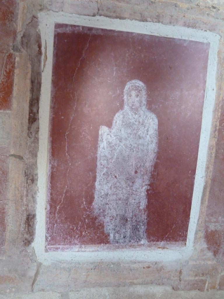 Stabiae, Villa Arianna, September 2015. Room 9, painted panel from west wall.