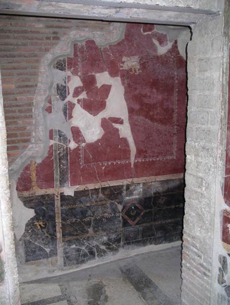 Villa Arianna, April 2005. Looking west from room 5 towards the painted wall decoration in Corridor 8. Photo courtesy of Michael Binns.