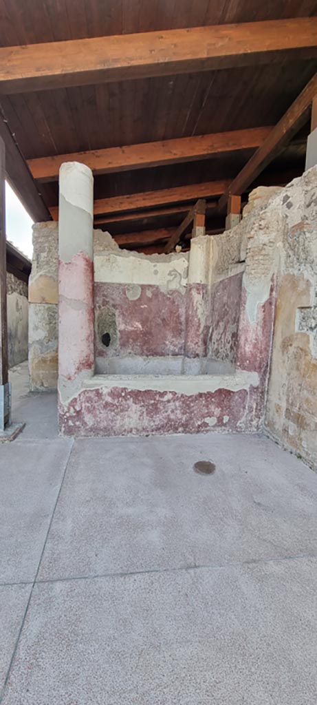 Stabiae, Villa Arianna, December 2023.
Courtyard 21, looking south. Photo courtesy of Miriam Colomer.