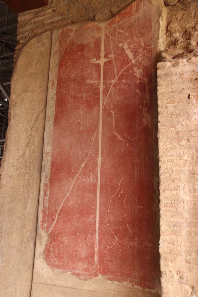 Stabiae, Villa Arianna, October 2020. 
Room 24, painted decoration on east wall of atrium at south end near vestibule. Photo courtesy of Klaus Heese.