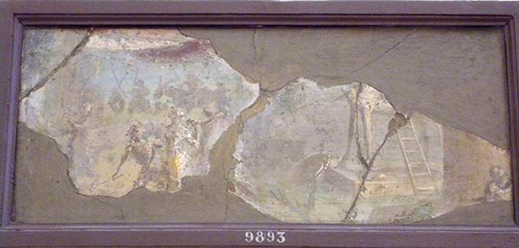 Stabiae, Villa Arianna, found 26th September 1761. Atrium, two fragments of wall painting of the sack of Troy.
Now in Naples Archaeological Museum. Inventory number 9893. 
See Sampaolo V. and Bragantini I., Eds, 2009. La Pittura Pompeiana. Electa: Verona, p. 446.