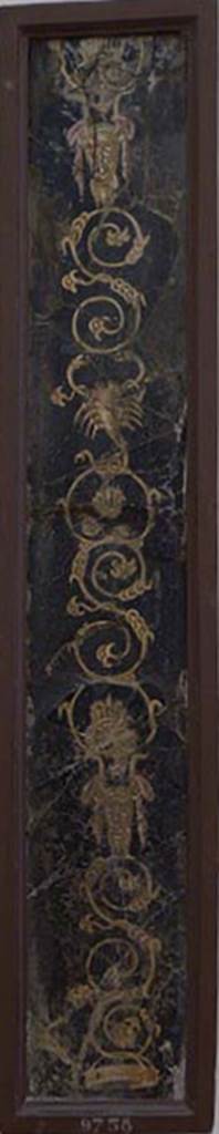 Stabiae, Villa Arianna, found 18th September 1761. Atrium, wall painting of objects in metallic style. Now in Naples Archaeological Museum. Inventory number 9758.
See Sampaolo V. and Bragantini I., Eds, 2009. La Pittura Pompeiana. Electa: Verona, p. 442.