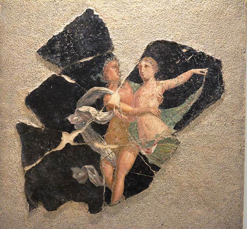 Stabiae, Villa Arianna, room 24,fragments of wall painting of floating figures.
According to the museum label this is from room 24.