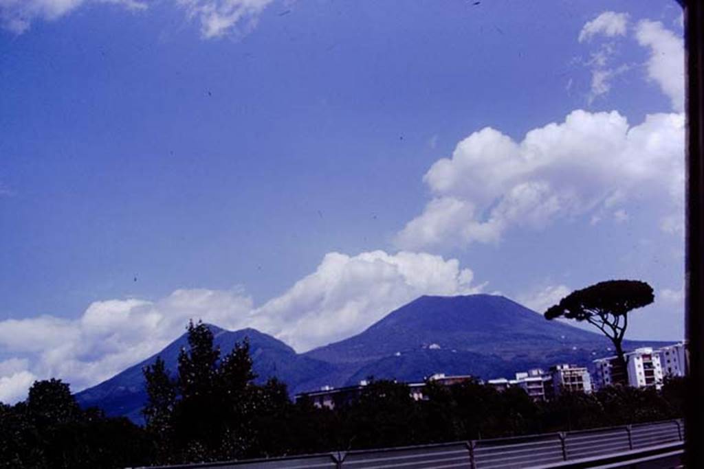Vesuvius from the autostrada. 1966. Photo by Stanley A. Jashemski.
Source: The Wilhelmina and Stanley A. Jashemski archive in the University of Maryland Library, Special Collections (See collection page) and made available under the Creative Commons Attribution-Non-commercial License v.4. See Licence and use details.
J66f0134
