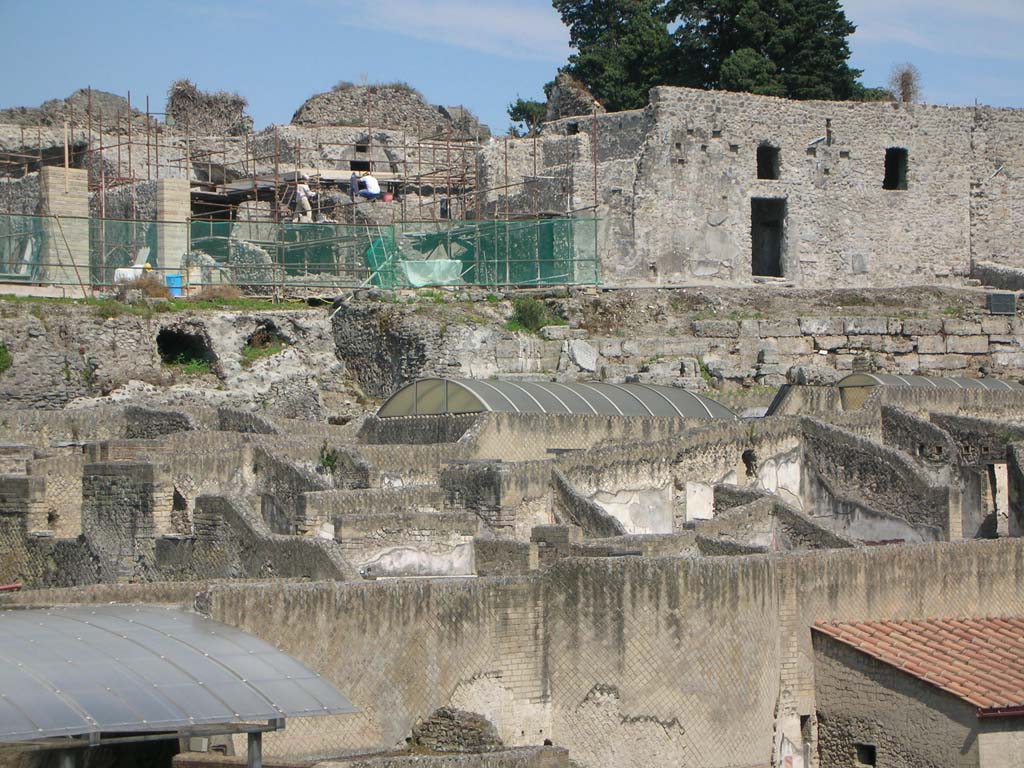 Walls on west side of Pompeii, continuation from above photo. May 2010. 
Detail of City Walls on north side of Marine Gate. Photo courtesy of Ivo van der Graaff.