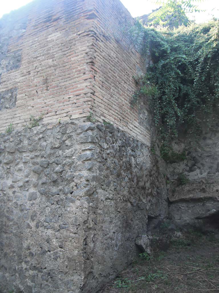 Tower II Pompeii, on south side of City. May 2011. 
South-east corner of base of Tower. Photo courtesy of Ivo van der Graaff.