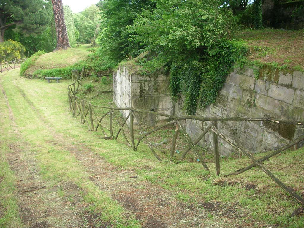 Walls on east side of Pompeii in north-east corner. May 2010. Looking south from Tower VIII. Photo courtesy of Ivo van der Graaff.
See Van der Graaff, I. (2018). The Fortifications of Pompeii and Ancient Italy. Routledge, (p.71-81 - The Towers).