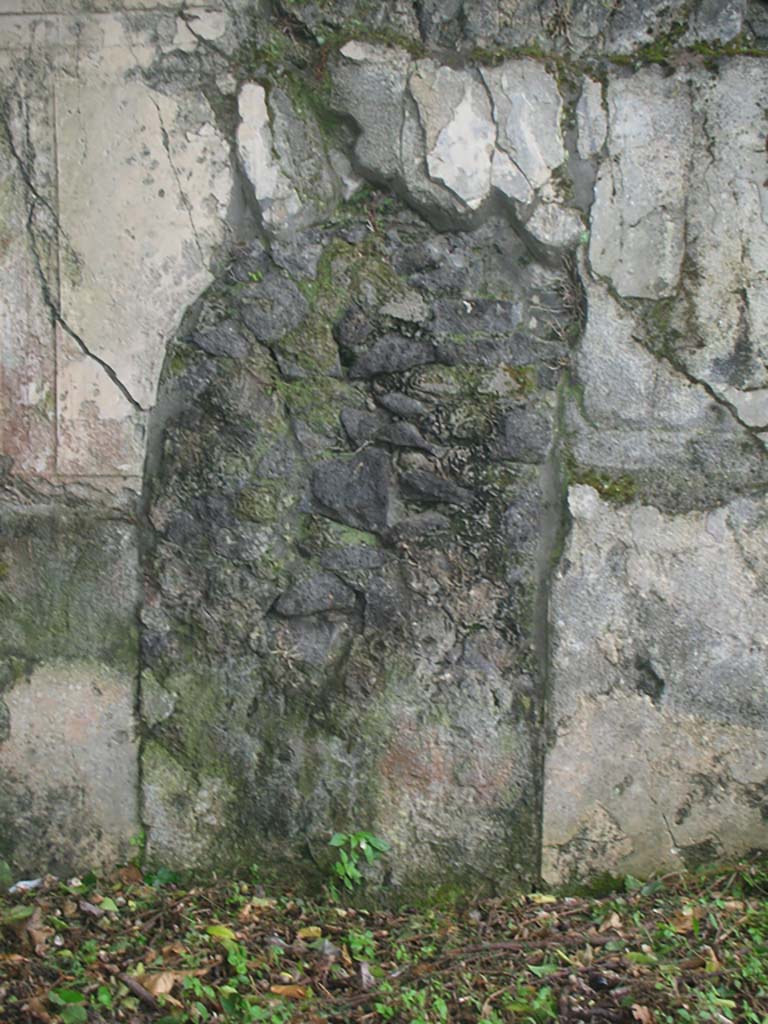 Tower VIII, Pompeii. May 2010. 
Detail of walled up postern gate on south side. Photo courtesy of Ivo van der Graaff.