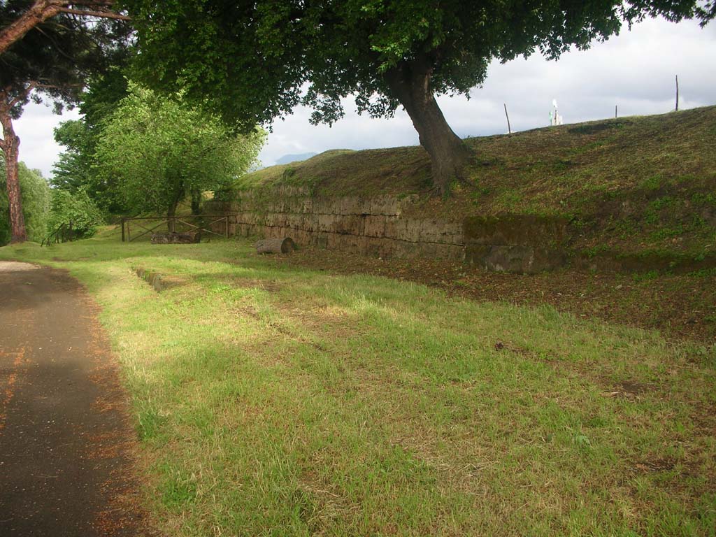 Walls on east side of Pompeii in north-east corner. May 2010. 
City Walls on north side of Tower VIII. Photo courtesy of Ivo van der Graaff.